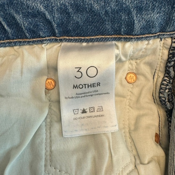 MOTHER - NWT The Insider Ankle Distressed Stretch Denim Jeans Sz 30 - Picture 8 of 11